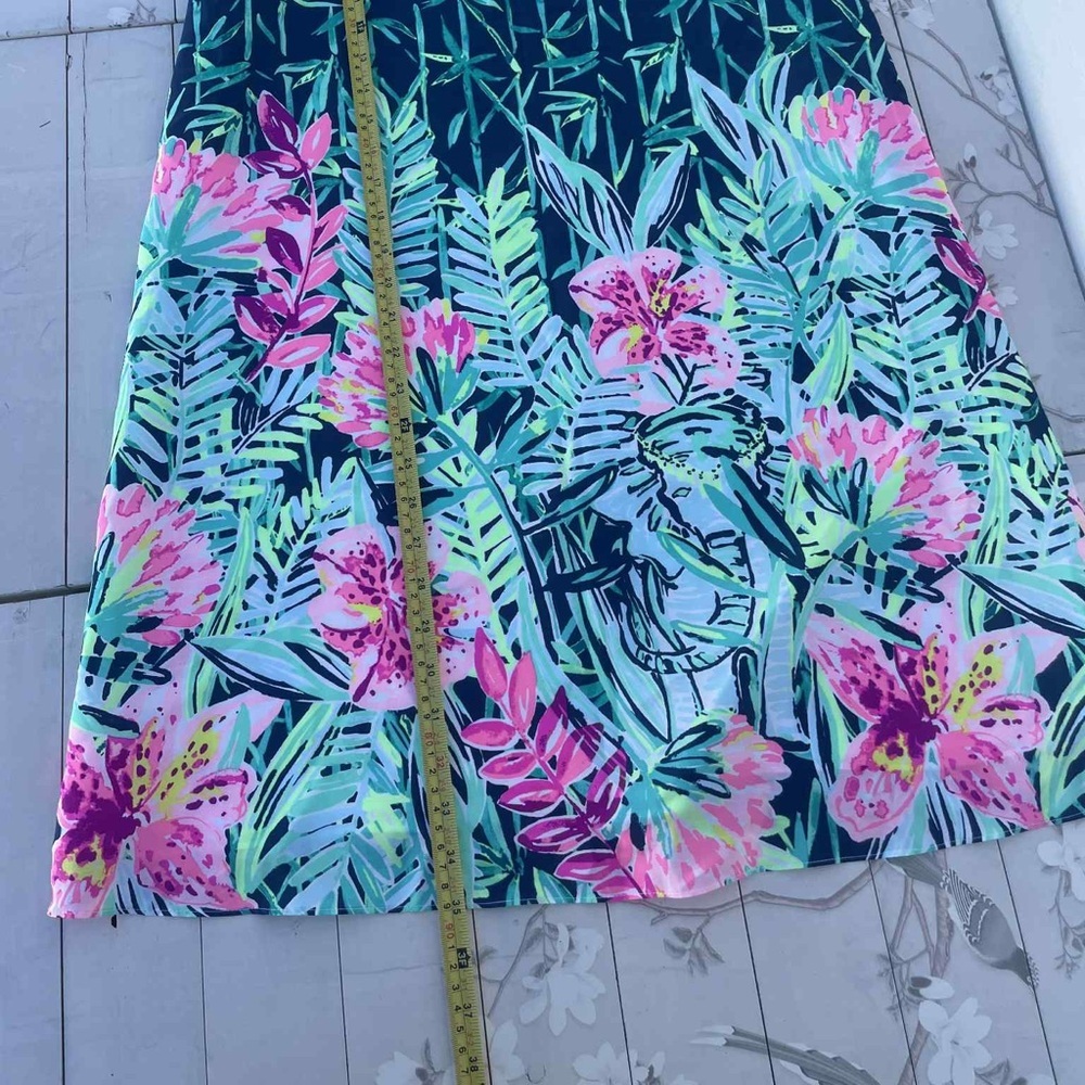 Lilly Pulitzer Vibrant Floral Dress with Pink and Green - Picture 6 of 7